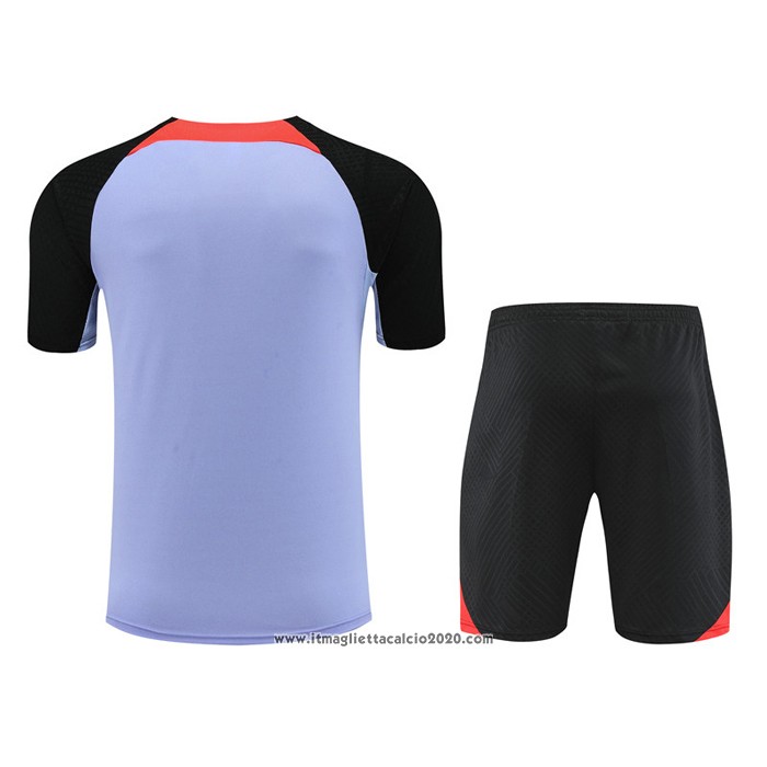 Tuta da Track Liverpool Manica Corta 2022 2023 Purpura - Pantalon Corto